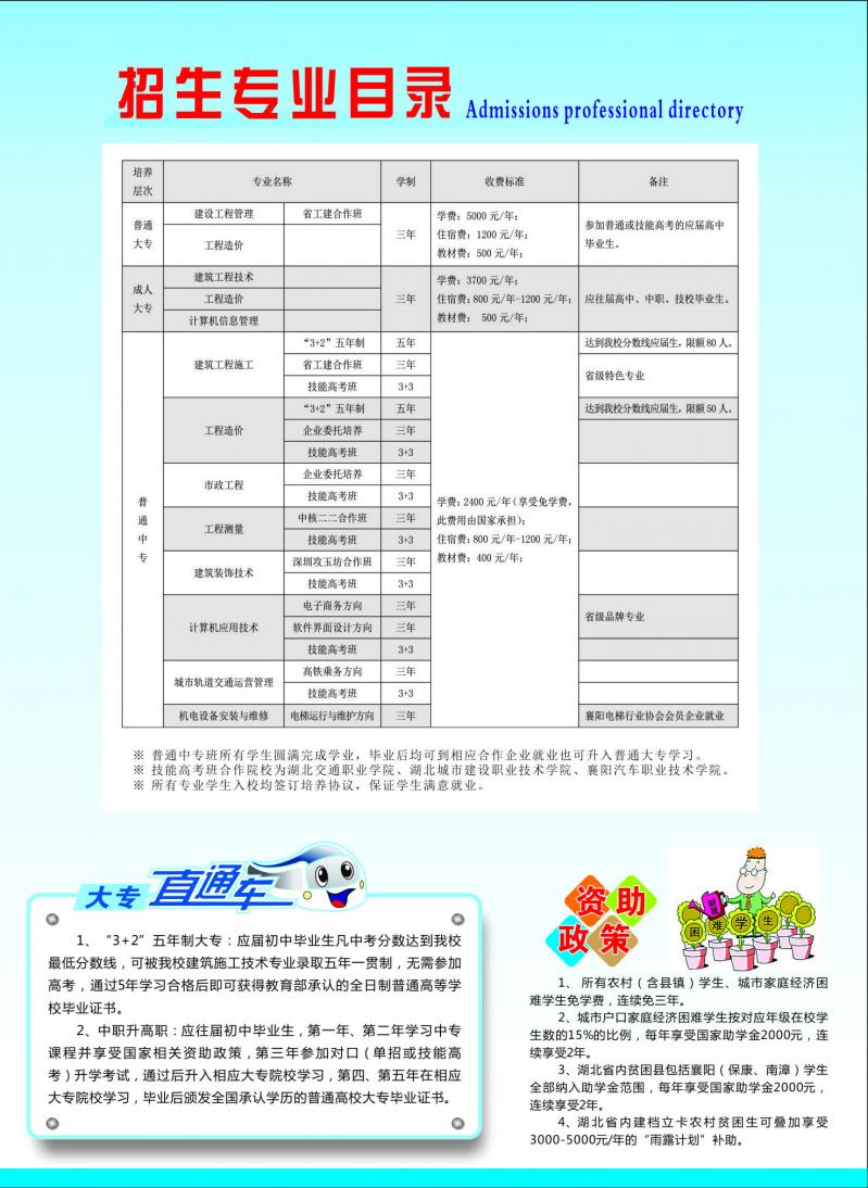 湖北省工业建筑学校2018年秋季招生简章(图3)